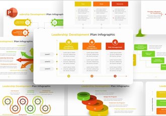 领导力发展计划信息图形PPT模板 - 顶尖PPT