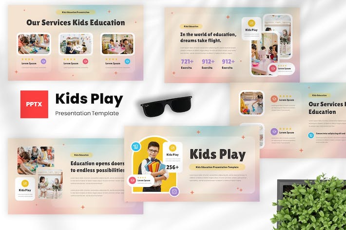 儿童教育游戏讲述展示方案PPT模板 - 顶尖PPT