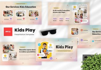 儿童教育游戏讲述展示方案PPT模板 - 顶尖PPT