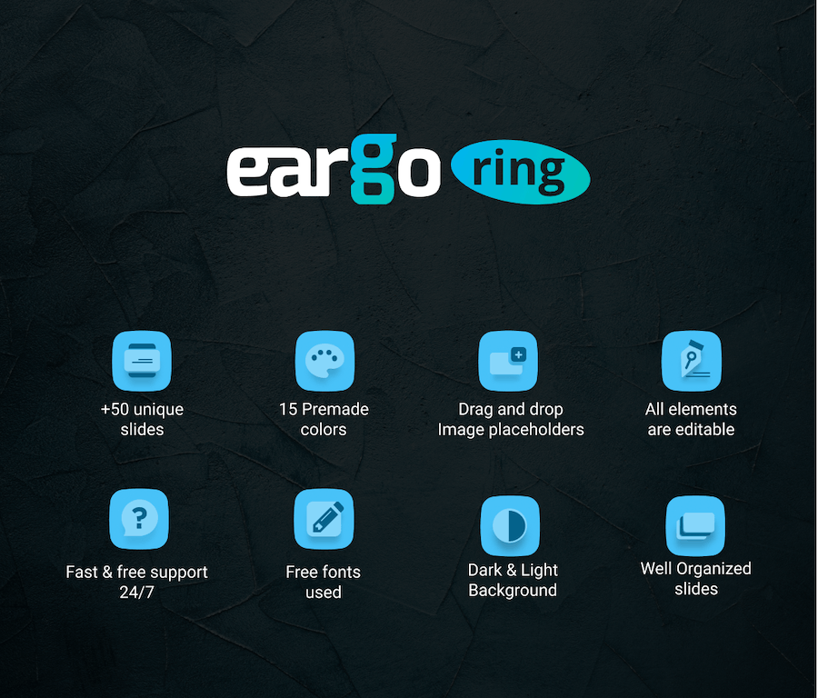 循环流程环形图数据可视化PPT模板 - 顶尖PPT