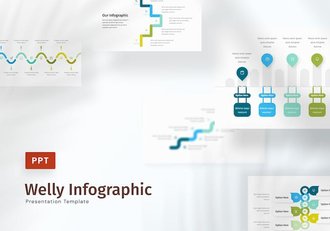 圆形箭头数据分析信息图表PPT模板 - 顶尖PPT