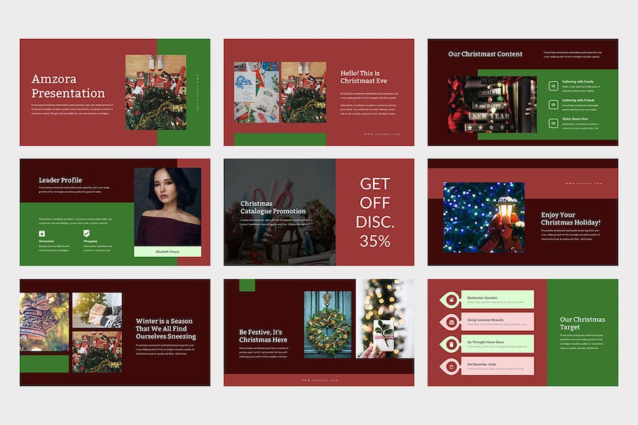 圣诞节主题演讲营销方案Keynote模板 - 顶尖PPT