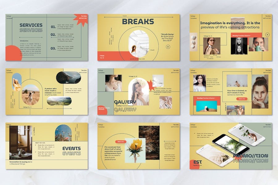 网红影响者社交媒体推广PPT模板 - 顶尖PPT