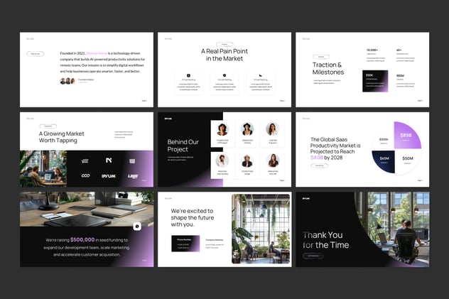 科技初创公司投资推介PPT模板 - 顶尖PPT
