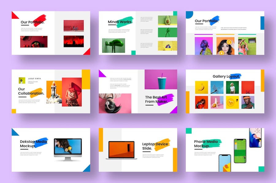 多彩企业商务品牌宣传PPT模板 - 顶尖PPT