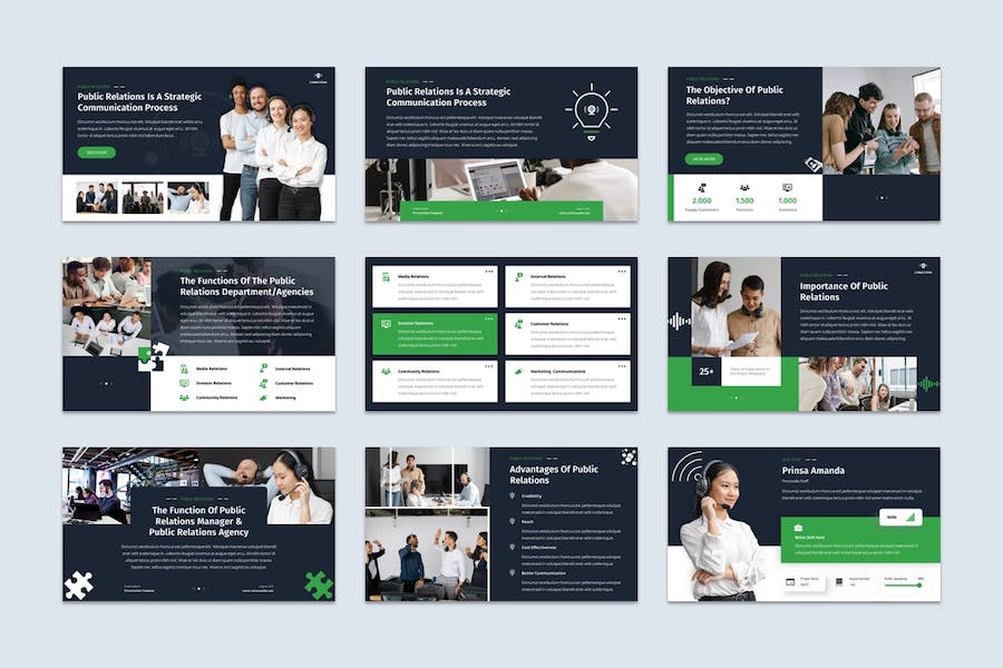 连接百科公共关系传播策略PPT模板 - 顶尖PPT