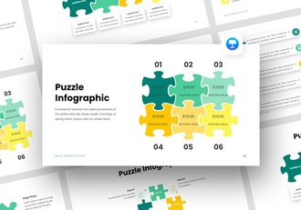 拼图创意展示信息图形Keynote模板 - 顶尖PPT