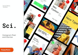 时尚潮流品牌社交媒体营销PPT模板 - 顶尖PPT