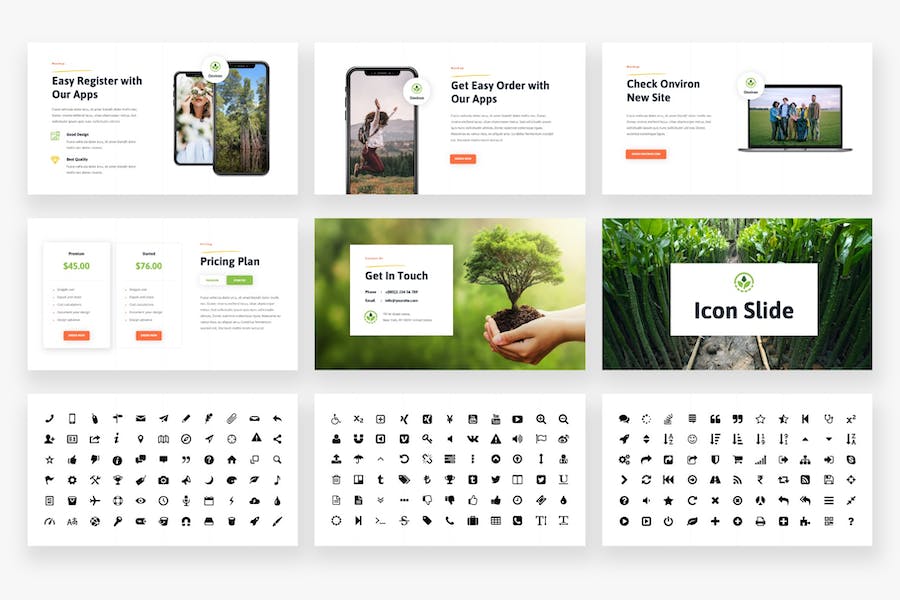 绿色环境生态环保keynote模板 - 顶尖PPT