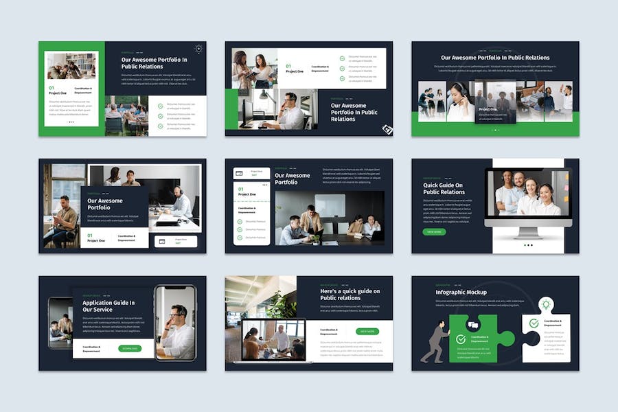 连接百科公共关系传播策略PPT模板 - 顶尖PPT