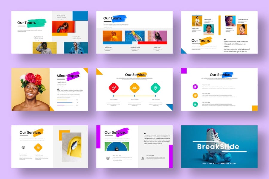 多彩企业商务品牌宣传PPT模板 - 顶尖PPT