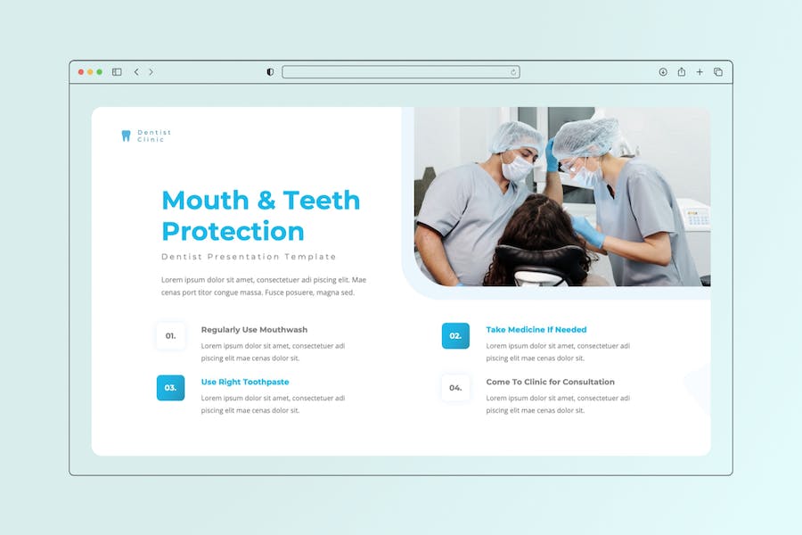 牙医牙科诊所医疗健康服务PPT模板 - 顶尖PPT
