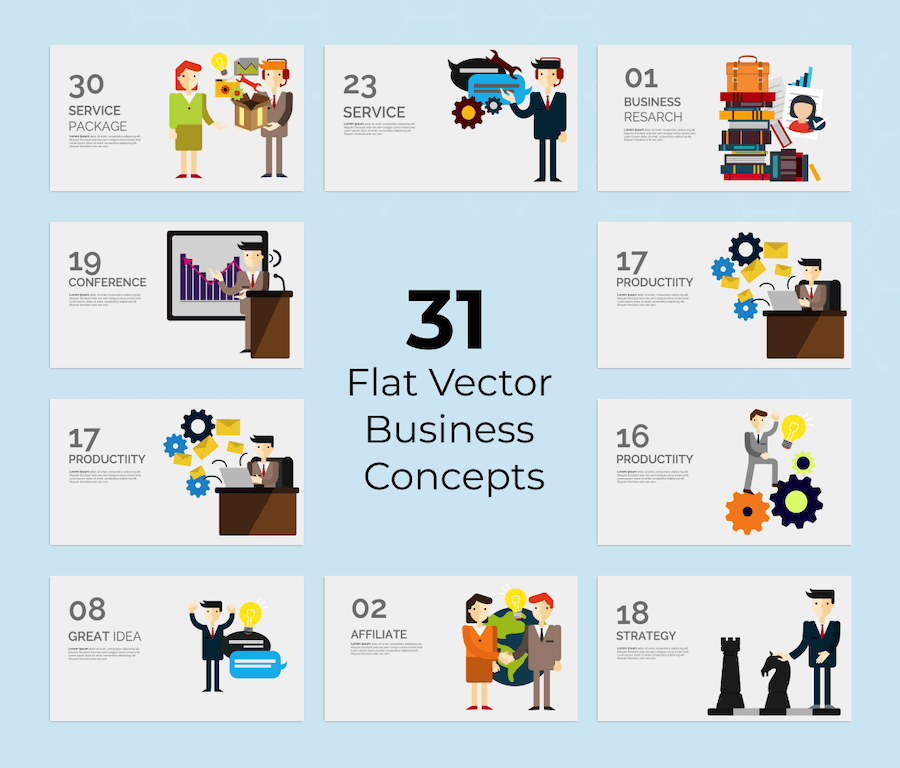 循环流程环形图数据可视化PPT模板 - 顶尖PPT