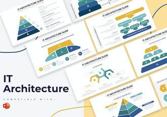 企业IT架构技术系统信息图表PPT模板 - 顶尖PPT