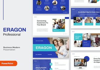 现代商务企业品牌形象视觉展示PPT模板 - 顶尖PPT