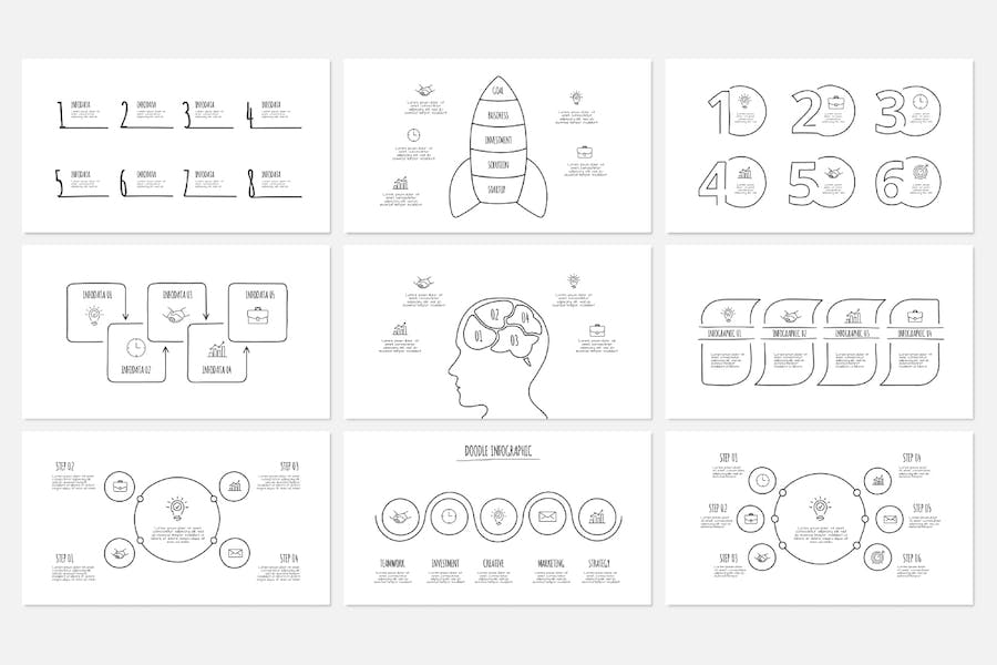 涂鸦动画信息图形图表讲述展示传播PPT模板 - 顶尖PPT