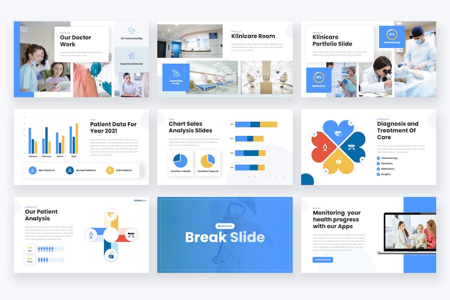 医疗诊所业务服务介绍展示PPT模板 - 顶尖PPT