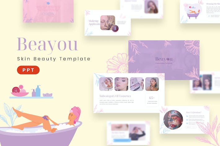 美容护肤化妆品推广宣传PPT模板 - 顶尖PPT