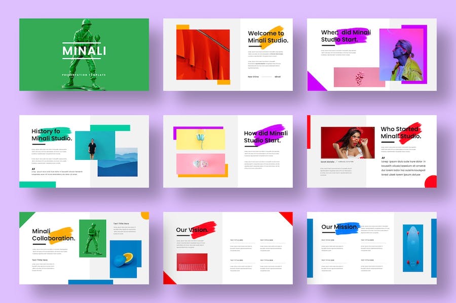 多彩企业商务品牌宣传PPT模板 - 顶尖PPT