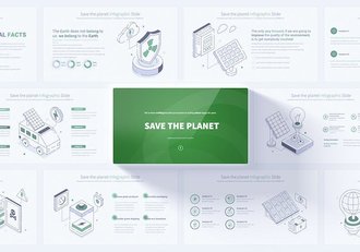 新能源发电插画图形PPT模板 - 顶尖PPT