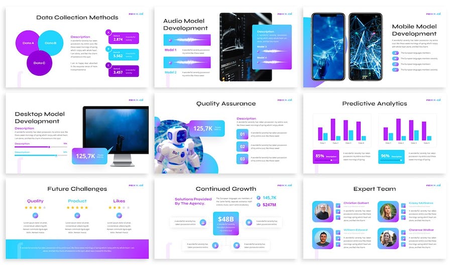 人工智能AI大模型chatGPT智能对话人工VR分析PPT模板 - 顶尖PPT