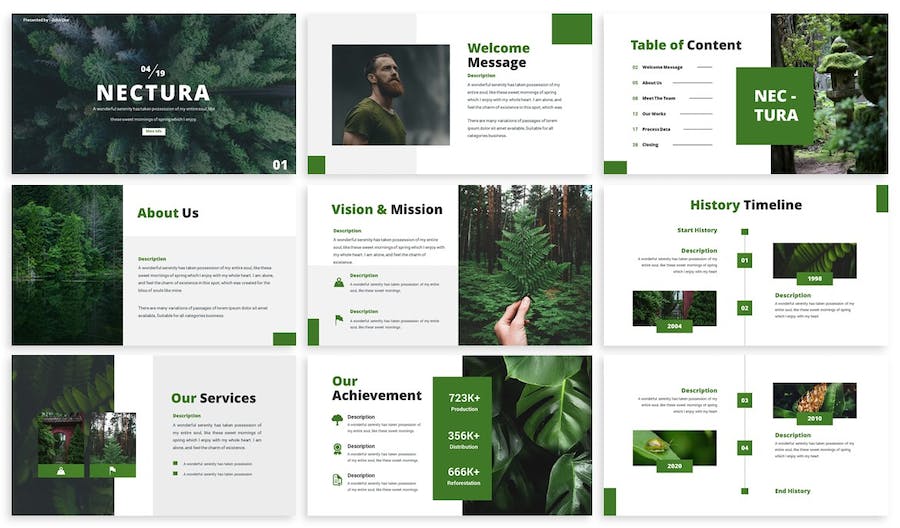 花卉自然绿色植物科普展示PPT模板 - 顶尖PPT