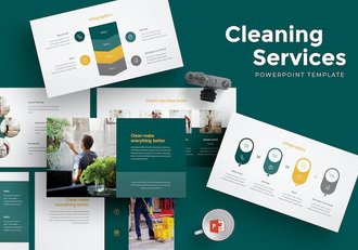 保洁公司清洁服务PPT模板 - 顶尖PPT