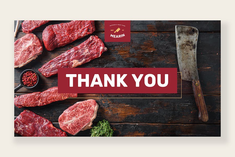 肉类农场肉铺加工企业简介keynote模板 - 顶尖PPT