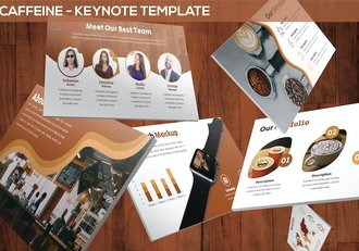 咖啡馆餐饮品牌推介营销宣传Keynote模板 - 顶尖PPT