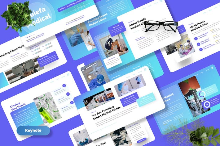 医疗健康保健服务推广Keynote模板 - 顶尖PPT