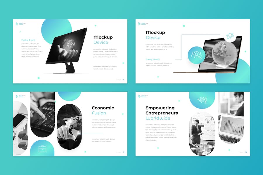 全球贸易商务连接合作PPT模板 - 顶尖PPT