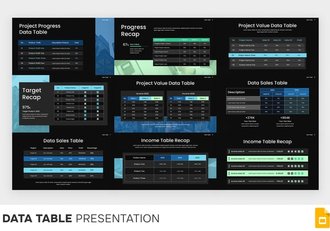 数据表格统计信息展示PPT模板 - 顶尖PPT