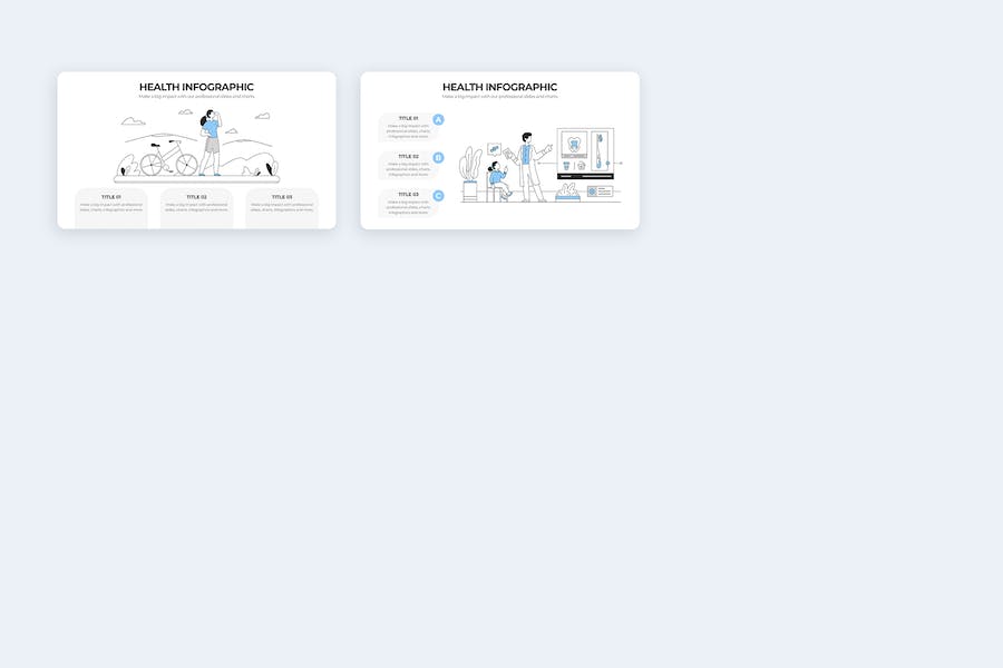医疗健康护理保健信息图Keynote模板 - 顶尖PPT