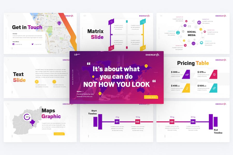 创意精美健身体育锻炼主题PPT模板 - 顶尖PPT