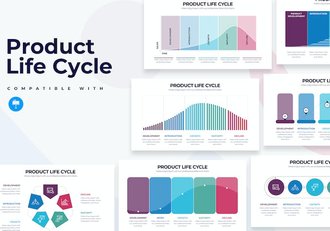 产品生命周期管理信息图Keynote模板 - 顶尖PPT