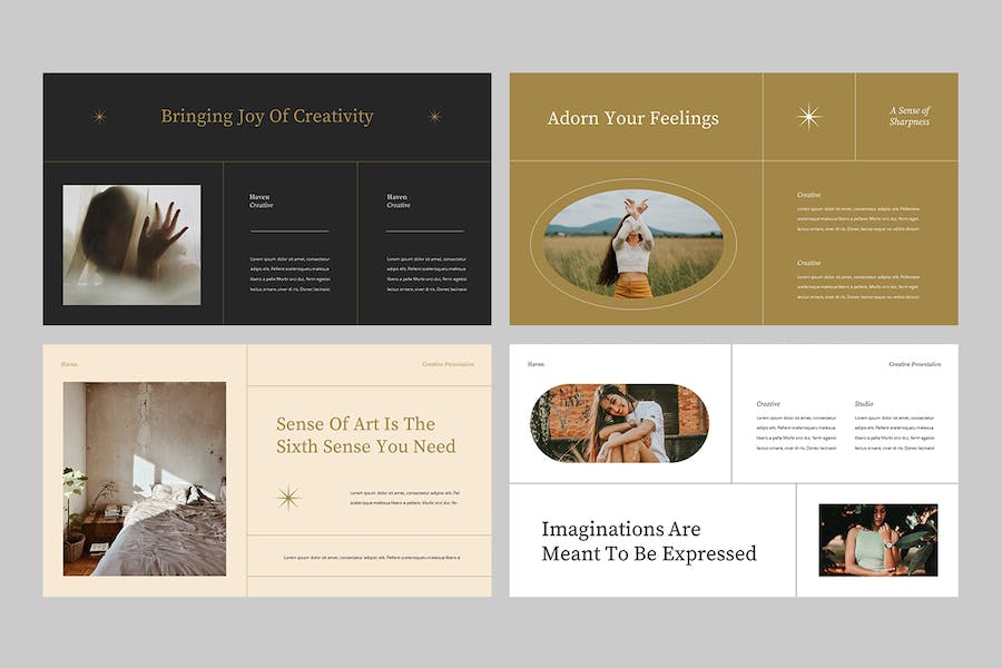 欧美创意工作室作品集Keynote模板 - 顶尖PPT