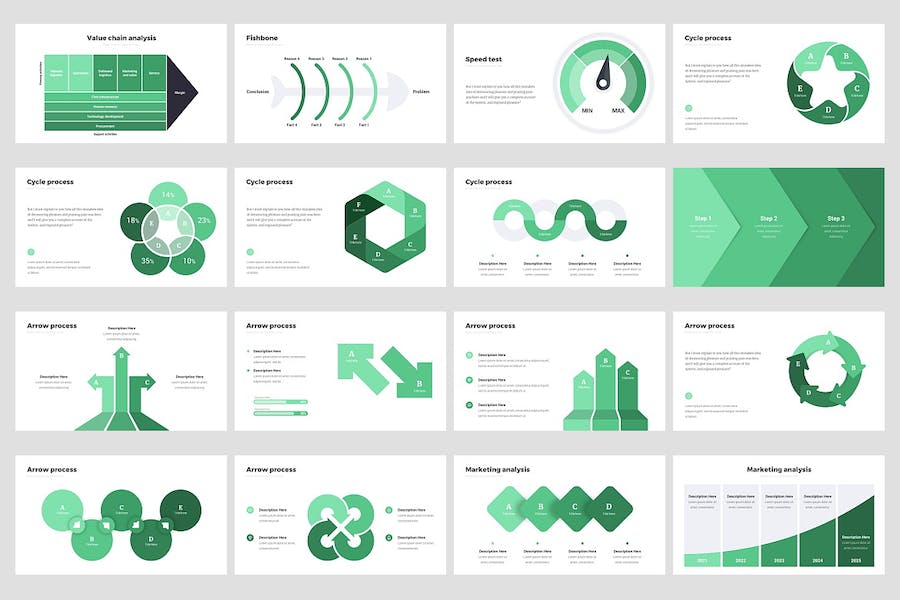 绿色大气企业解决方案商业计划多用途PPT模板 - 顶尖PPT