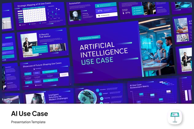 人工智能应用案例融资计划书Keynote模板 - 顶尖PPT