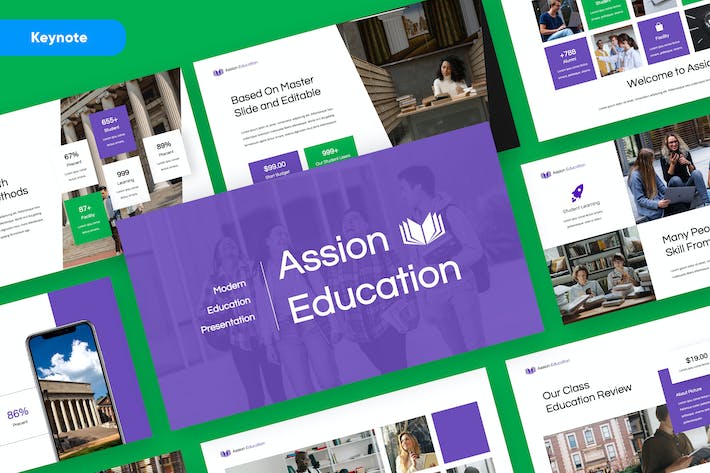 教育课程关键内容讲述Keynote模板 - 顶尖PPT