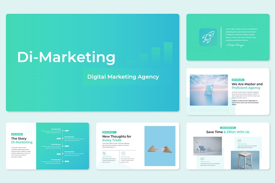 国外设计数字营销代理高端业务展示PPT模板 - 顶尖PPT