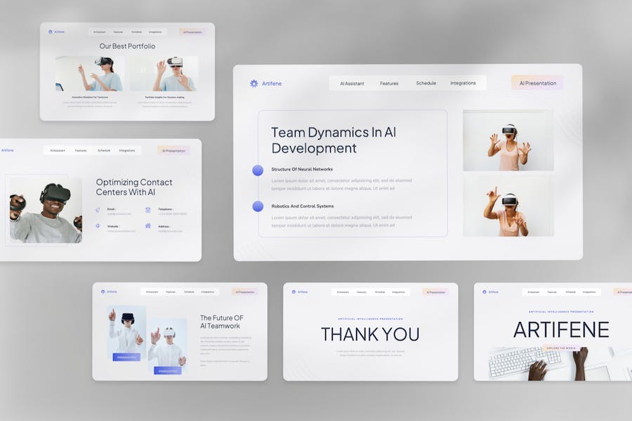 虚拟世界VR人工智能未来科技主题PPT模板 - 顶尖PPT