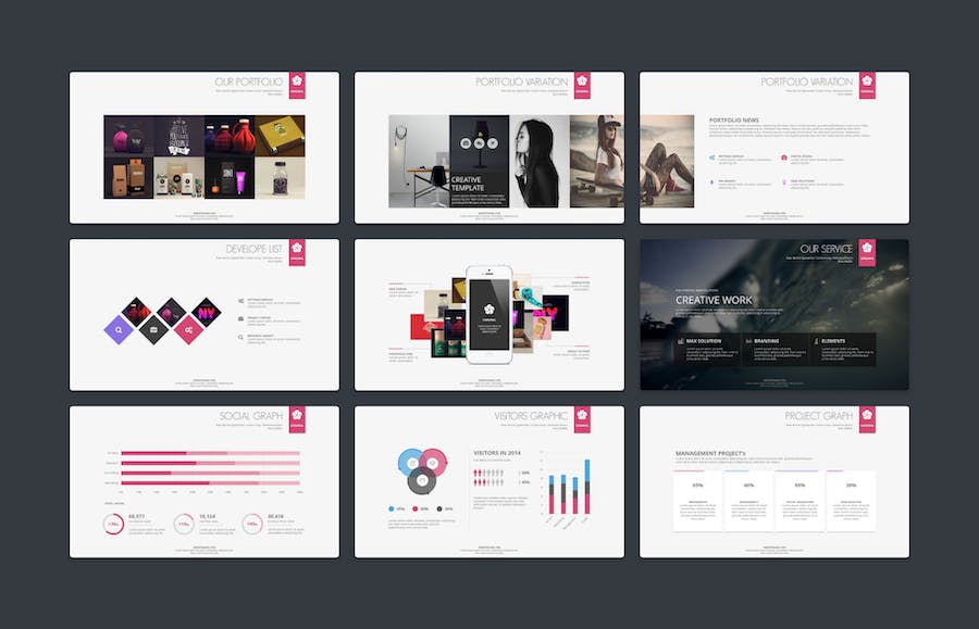 创意商业合作年计划总结汇报通用keynote模板 - 顶尖PPT