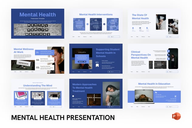 心理健康医学医疗PPT模板 - 顶尖PPT