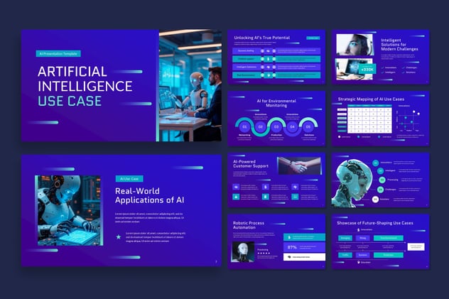 人工智能应用案例融资计划书Keynote模板 - 顶尖PPT
