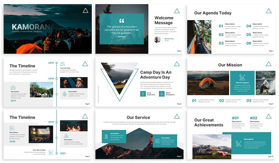 户外旅行冒险调研数据分析研究keynote模板 - 顶尖PPT