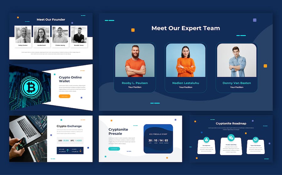 加密软件虚拟加密货币网络科技主题PPT模板 - 顶尖PPT