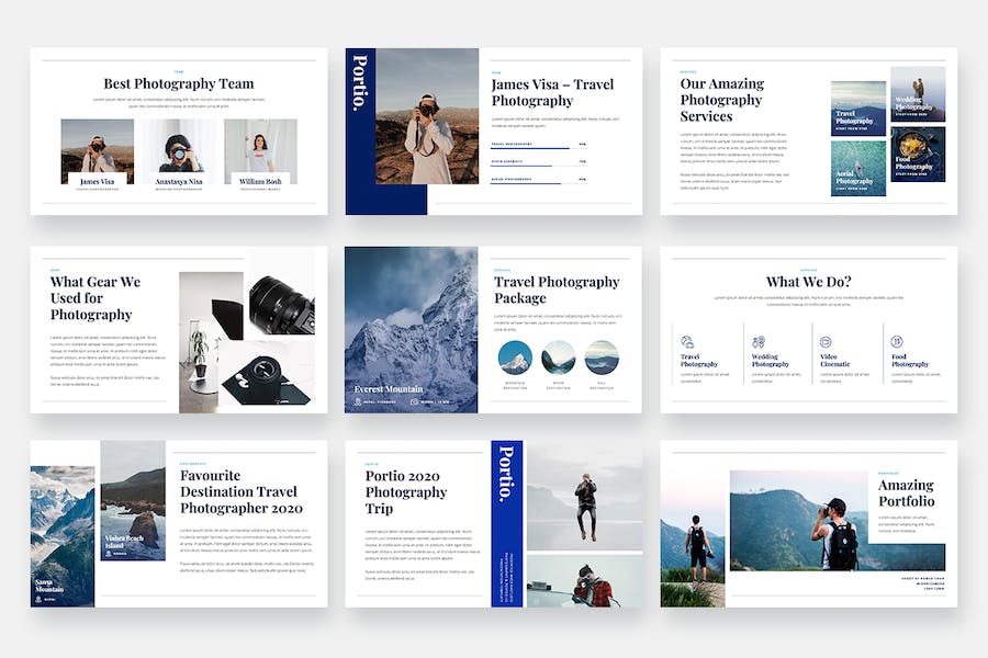 摄影行业作品集展示Keynote模板 - 顶尖PPT