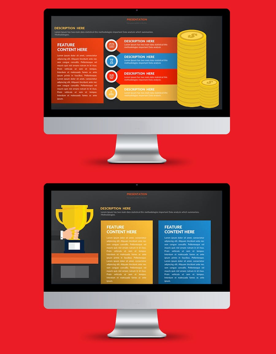 货币储蓄理财财务数据分析信息图表keynote模板 - 顶尖PPT