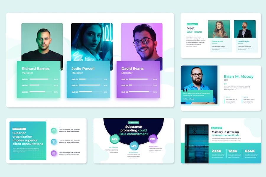 国外设计数字营销代理高端业务展示PPT模板 - 顶尖PPT