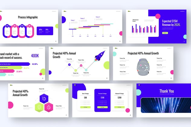 创意彩色设计风格计划总结PPT模板 - 顶尖PPT